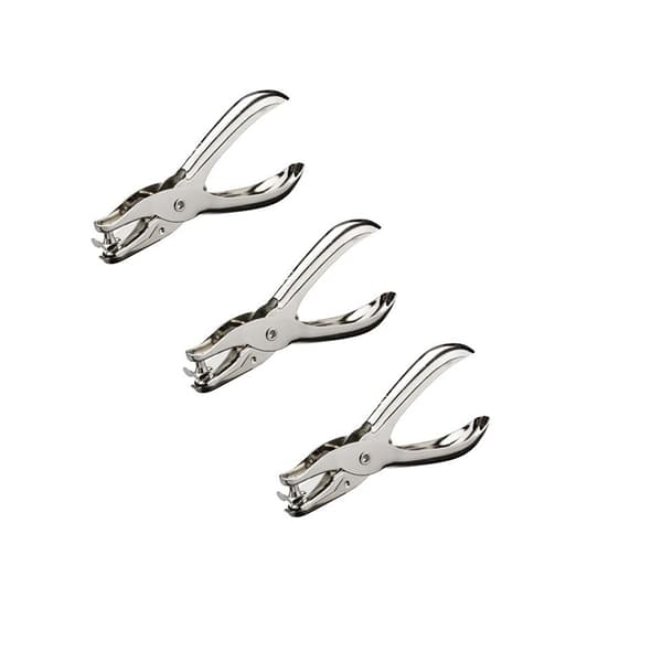3-pack metallhålslag, enkelhålslagare för papper, pyssel, kontorsmaterial