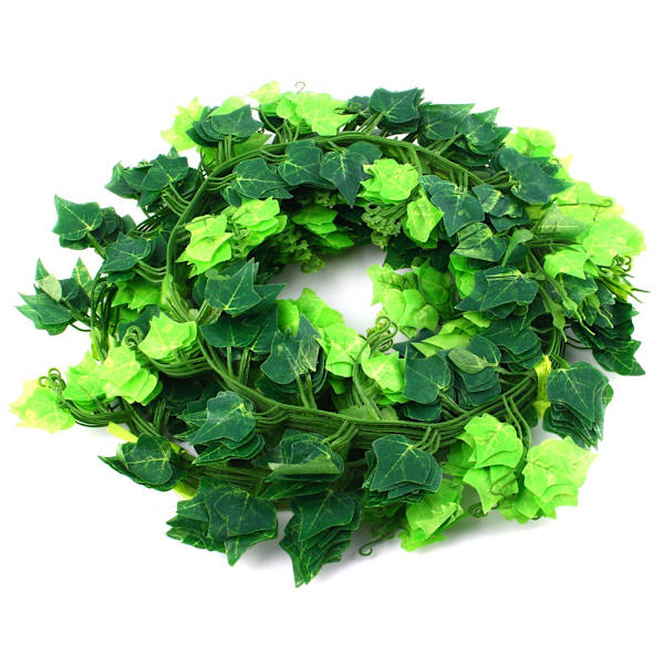 DIY Konstgjorda Falska Växter Grön Murgröna Vinblad Blomsterlöv Girlang Heminredning