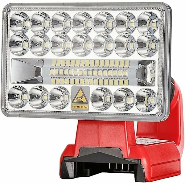 Superstark Spotlight För Milwaukee M18-18V Batteri, Nödbelysning Verkstad Garage LED Arbetslampa Med Lågspänningsskydd Och 90 Graders Vridning