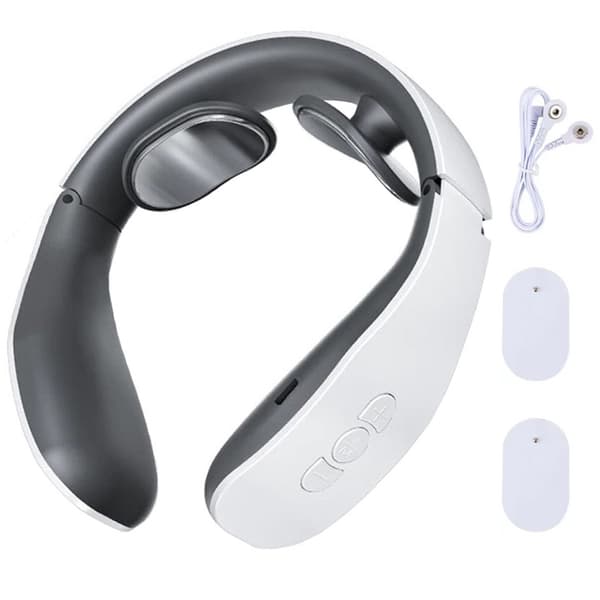 TENS & EMS Nackmassage 2-i-1 | Elektrisk Nackmassager vit