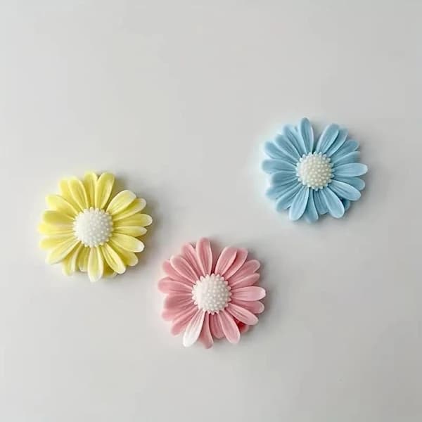 pc Daisy Form för Harts Ljus Blomsterdekoration DIY, Vit