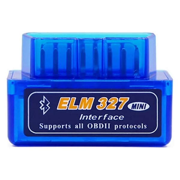 Kompakt Mini ELM327 OBDII Automatisk Diagnostisk Skanner, Bluetooth Skanningsverktyg för Felsökning av Motor, Rensa Felkoder, Visa Sensordata, för OBD2