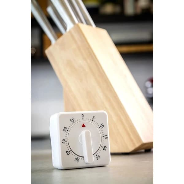 1 stk kjøkkentimer, 60 minutter, hvit 1 stk