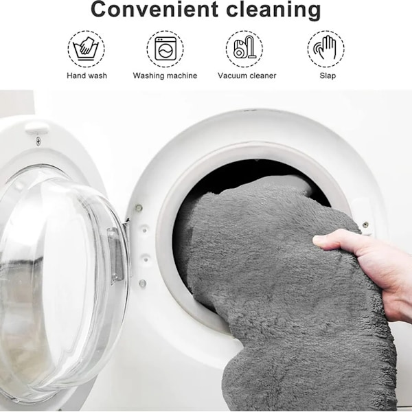 Stor Rund Sittsäck för Kreativa Utrymmen, Bekvämt Fluffigt Pälsigt Sammetöverdrag, Lazy Soffa Möbel för Sittande, Tupplurar och Avkoppling (6FT, Grå)