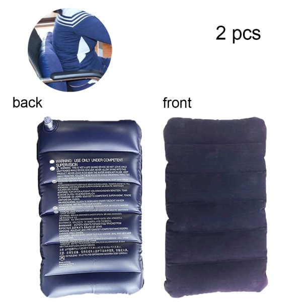 Pack Of 2 Inflatable Pillows - Compressible Comfort For Travel