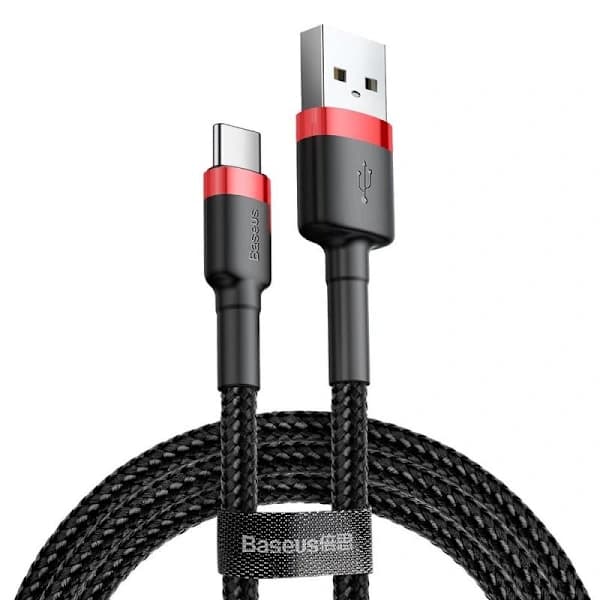 3m USB-C Hurtigopladningskabel Samsung / Android Baseus Sort
