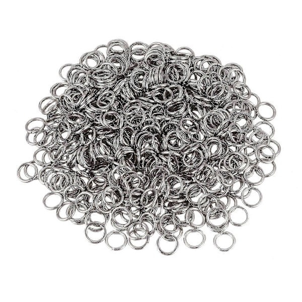 500 åbne springringe i rustfrit stål, 7 mm diameter