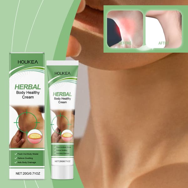 Urtebaseret Kropsplejecreme til Daglig Komfort, Lindrer Ubehag, Milde Ingredienser, Massagecreme