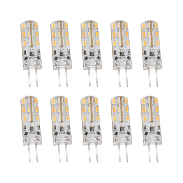 10 kpl G4 LED-lamppua 1,5 W DC12V Lämmin valkoinen 3000K 110LM Bi Pin -lamput LED-kaappivalaisimiin pihalle