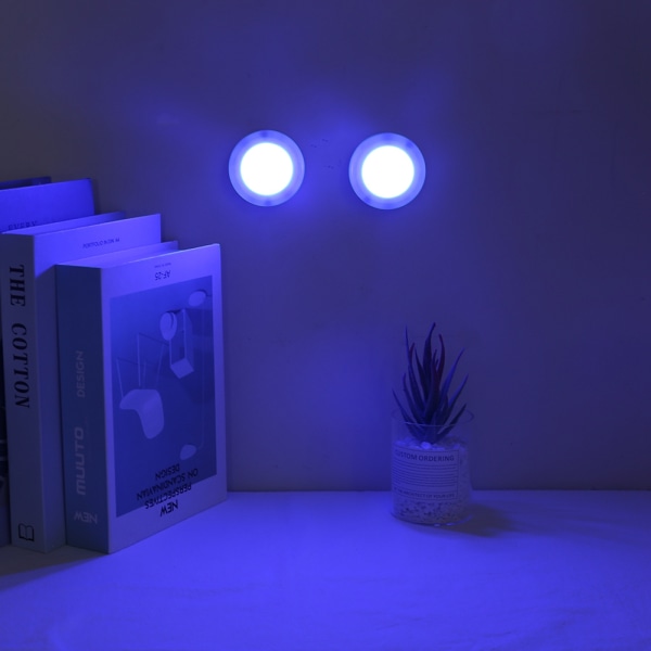 2 st fjärrkontroll touch färgglada LED-lampor för skåp fest festival dekoration