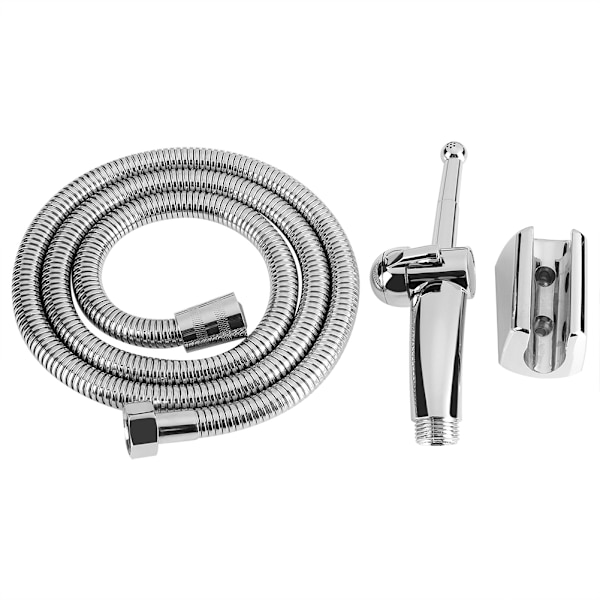 Multifunktionell handhållen duschspruta för badrum med justerbar duschslang och väggfäste (Set 1)