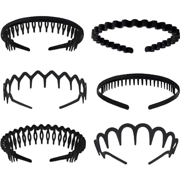 Elegant Matt Hårband Set - 6 Delar Håraccessoarkollektion