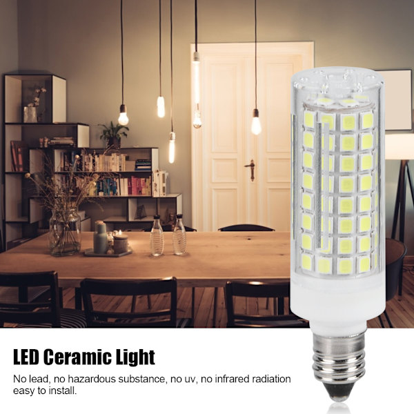 4 st E11 LED dimbara keramiska lampljus glödlampor ersättning 110V 4.2W för hem sovrum takvitt ljus