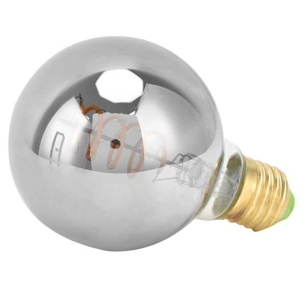 G80 LED-glödtrådslampa E27-sockel Vintage-lampor Dekorativt ljus 4W 220V Varmvitt ljus Galvaniserad grå