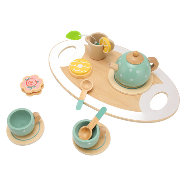 Låtsaslek Tea Party Set Intressant Smidigare kanter Levande Detaljer Lekmat Tillbehör för leksaker Presenter