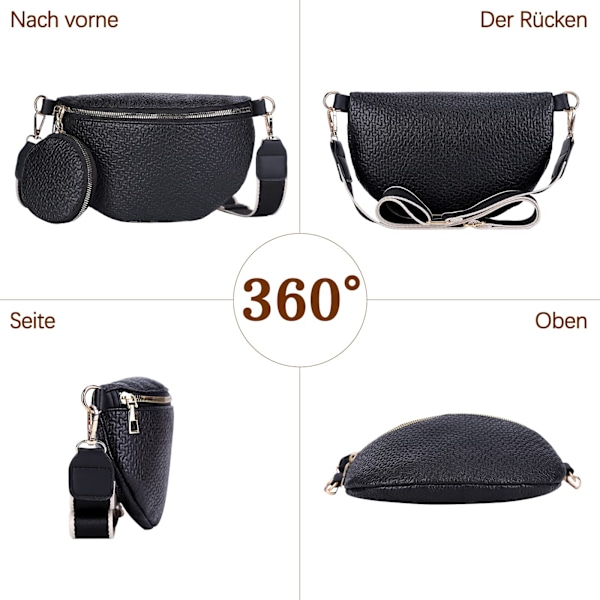 Faux läder plånbok dragkedja