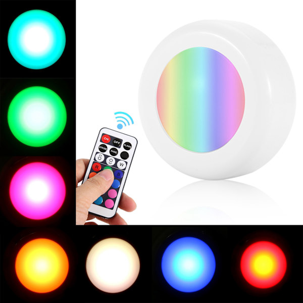 6 st LED-skåpsbelysning med rörelsesensor och fjärrkontroll för hem, korridor, inomhus