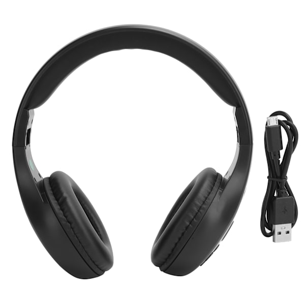 HRD601 Hörlurar FM Bluetooth Hörlurar Fällbar Kort Mobil Musik Spel Hörlurar för UtomhusSvart