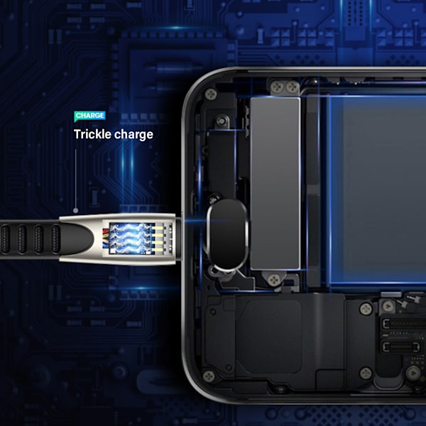 EcoCharge Elite: Transparent Skaldesign Snabbladdning & Synkroniseringskabel, 2-i-1 Design USB Typ C 3A Laddning Och Dataöverföring, Verklig Snabbladdning, 3m