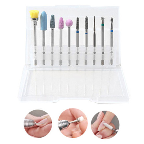 Diamant nagelborr set för akryl nagel professionell nagelband borr manikyr pedikyr för hem salong & spa