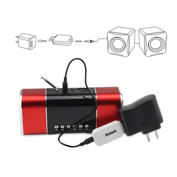 Bluetooth lydmottaker / Lydmottaker adapter aux/USB-kontakt Svart