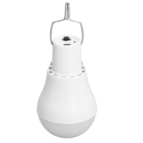 Solcellelyspære Energisparende Hvit Lys USB Solcelle LED Pære Lys for Utendørs Camping Nødsituasjon med Krok