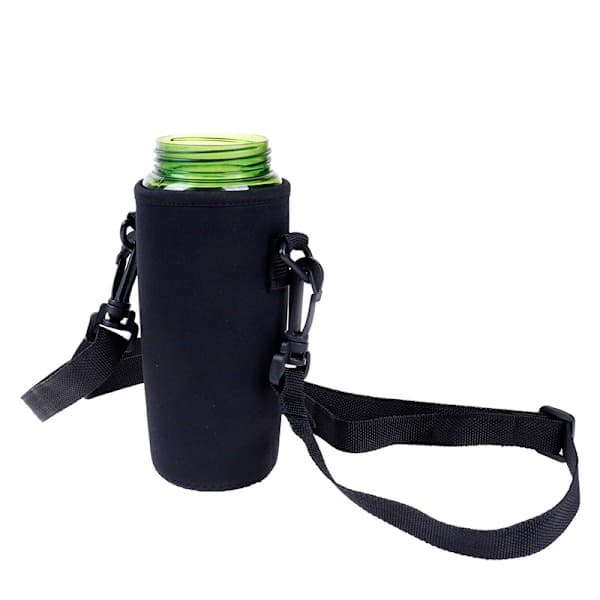 420ml-1500ml vattenflaskskyddsväska hållarrem Svart 1500ml