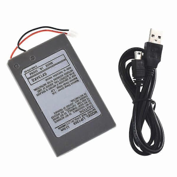 Kompatibel med PS3 PlayStation 3 Dualshock 3 Kontrollbatteri + Kabel CECHZC1E /CECHZC2E 4 X batteries X4 USB cable