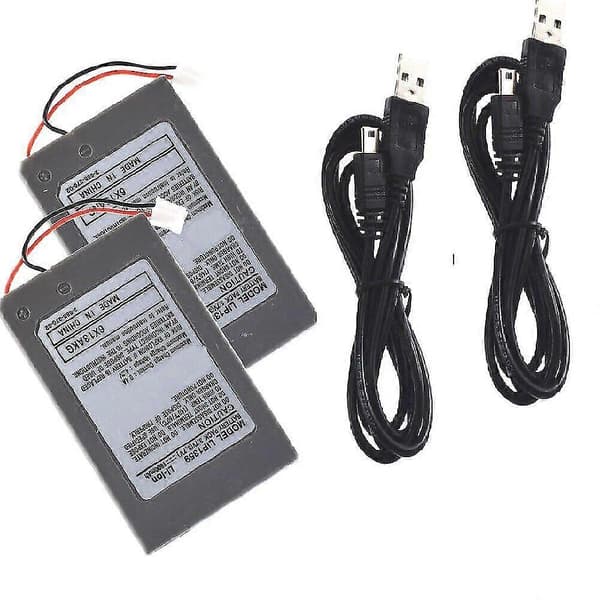 Kompatibel med PS3 PlayStation 3 Dualshock 3 Kontrollbatteri + Kabel CECHZC1E /CECHZC2E 1X Battery X 1USB Cable