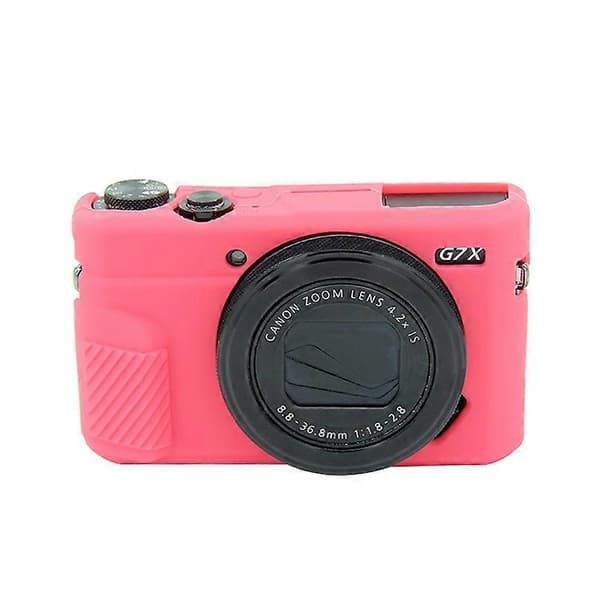 Silikonskyddsfodral för Canon EOS G7 X Mark II Rose Red