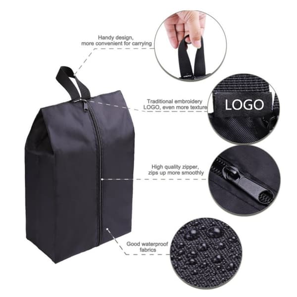 Bärbara Reseskor Väskor med Dragkedja 36,8*22,9 cm 4-pack, Svart