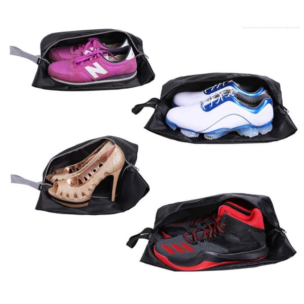 Bärbara Reseskor Väskor med Dragkedja 36,8*22,9 cm 4-pack, Svart