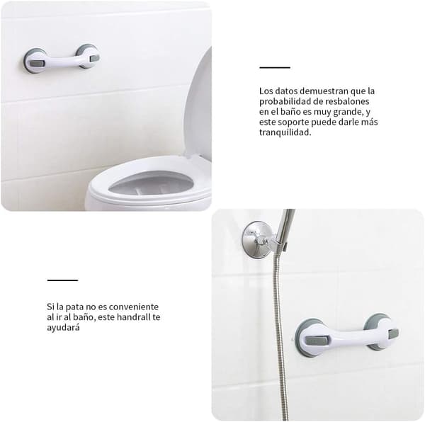 2-pack badrumsarmstöd med sugkopp för barn och äldre