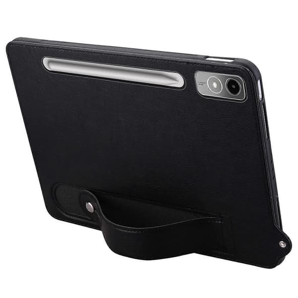 För Lenovo Tab P12 Fodral Handrem Stativ Läder Tablet Skydd - Grå Flerfärgad Multicolor Black