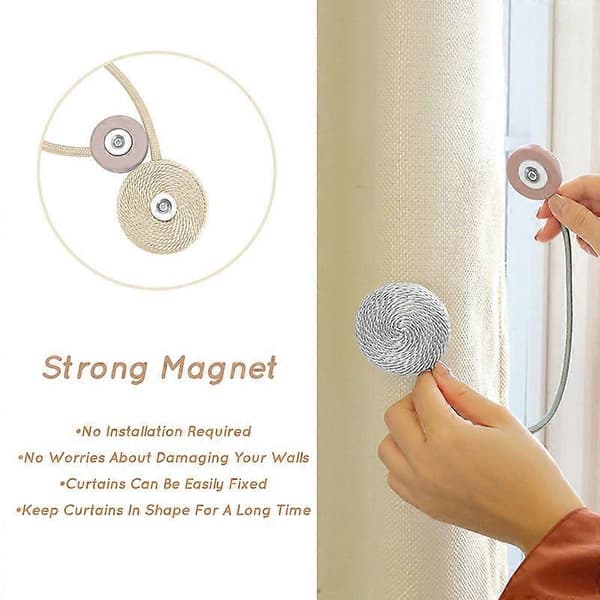 Magnetiske gardinbånd, Boho-taugardinholdere