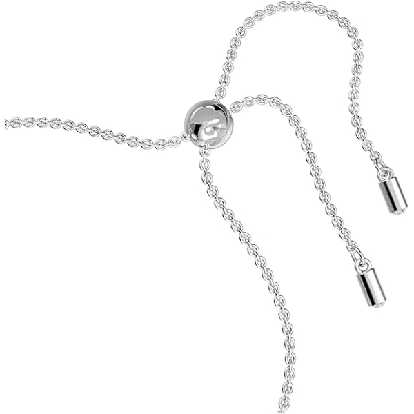Armband, rosa runda kristaller i en rodiumpläterad infattning