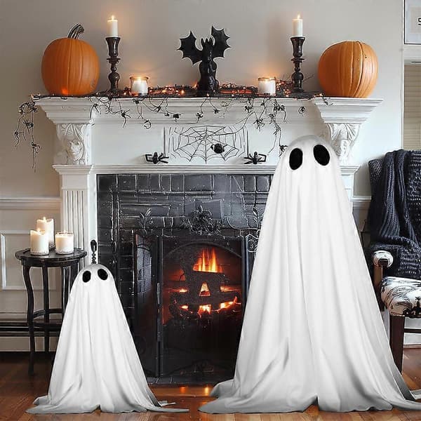 2 stk. Halloween dekorasjonslys, spøkelsesdekorasjon