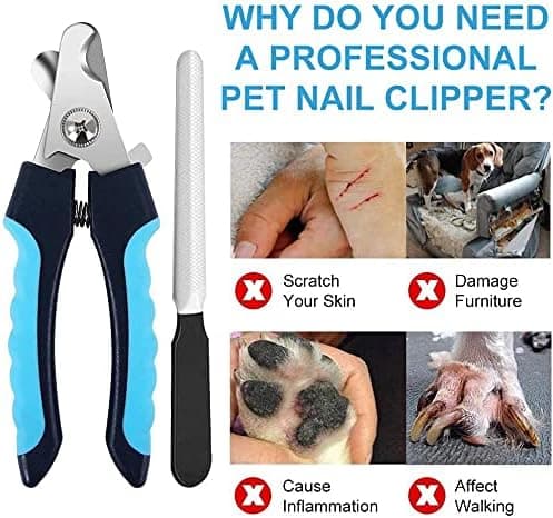Hunde- og katte negleklippere og trimmere, professionelt negleklippeværktøj til kæledyr