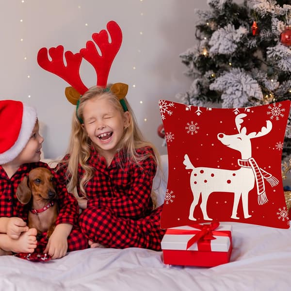 Julkuddeöverdrag, Julkuddeöverdrag i Linne, Julkuddeöverdrag för Dekoration, Julkuddar för Soffa, för Soffa, Vardagsrum, Sovrum