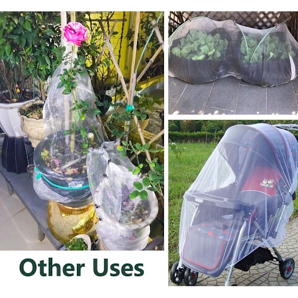 Insektbeskyttelsesnet, grøntsagsnet, plantenet til planter, grøntsager, frugter mod insekter, fugle, biller, hvid 60, net, 3*15M 3m*15m