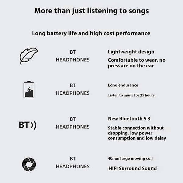 Typ B DUDAO X22Pro Bluetooth Hörlurar Brusreducering Vikbara HiFi Stereo Trådlöst Headset