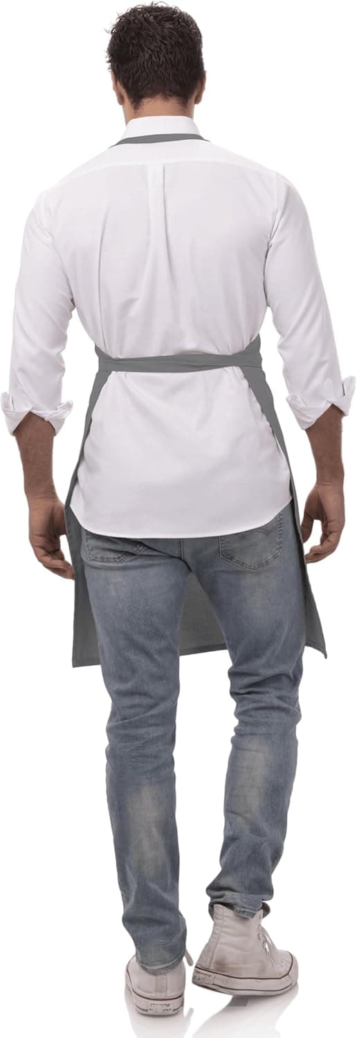 Slakterforkle Justerbart Bib Forkle, Grå