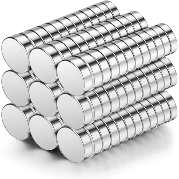 Pienet pyöreät neodyymimagneetit - 5 mm x 2 mm, 100 kpl - Erittäin vahvat valkotauluille, jääkaapille, askarteluun ja ilmoitustauluille
