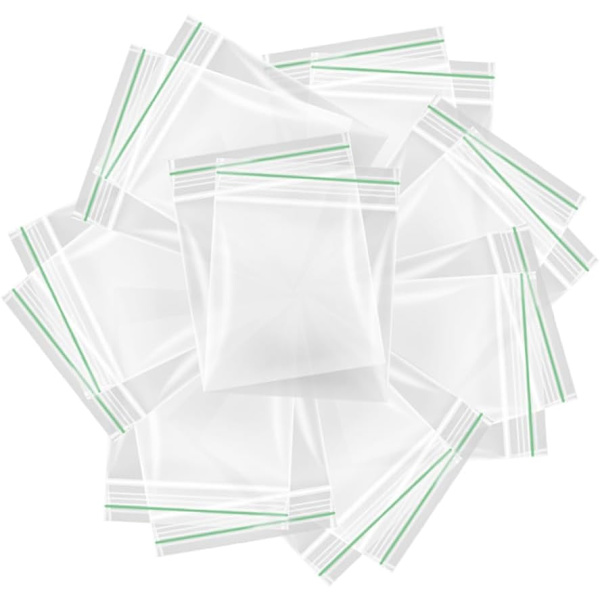 Gripseal-påsar (40 x 40 mm, 100-pack) Slitstark Zip Lock | Mångsidiga små genomskinliga påsar för matförvaring, smycken och mer