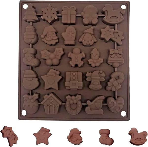 1 set julchokladformar, godisformar, non-stick kakformar för DIY-chokladkakor