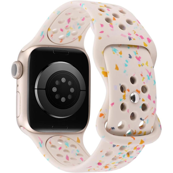 Sportband Kompatibel med Apple Watch 49/46/44/ 45/42mm, Mjuk Silikon Ersättningsarmband för iWatch Ultra 2 10 8 7 6 5 4 3 2 1 SE 44/45/46/49/42mm(Series 3)