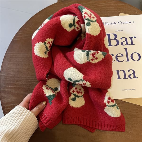 Jule skjerf, snømann skjerf, juletre skjerf, festlig vinter skjerf, vintertilbehør for julefester, utendørsaktiviteter