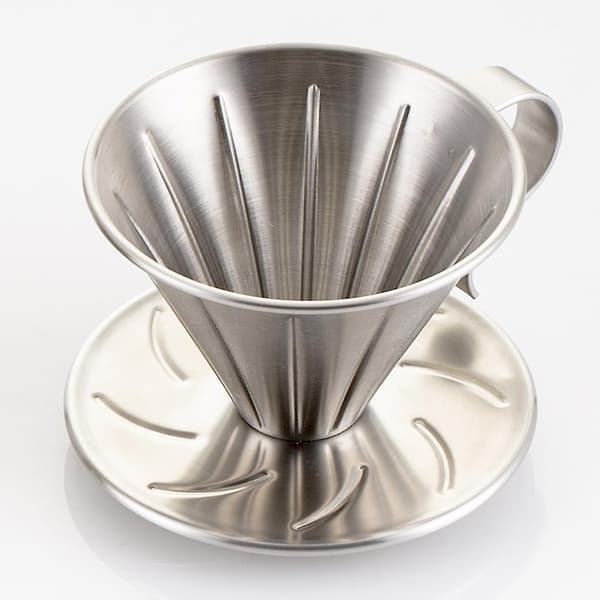 Glas Kaffekande Rustfrit Stål Keglefilter Kaffedrypper Kegle Løs Te Filter Kaffefiltre
