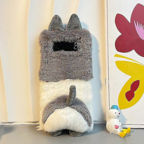 3D Söpö Corgi Peppu Kuori Yhteensopiva Samsung Galaxy Z Flip 4:n Kanssa, Ihana Pehmeä Pehmoturkki Suojakuori