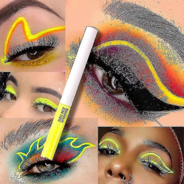 Neon Flydende Eyeliner 8 Farver UV Glow Eyeliner Jul